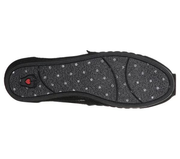 Skechers Women's Bobs Plush - Golden Hour Flats - Black/Black, 8.5