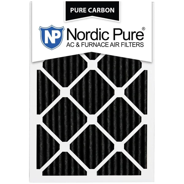 Nordic Pure 18x20x1 Pure Carbon Pleated AC Furnace Filters Qty 3