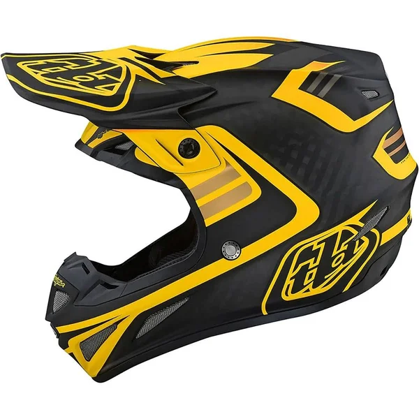 Troy Lee Designs SE4 Carbon Helmet Flash Blue/White 2X-Large