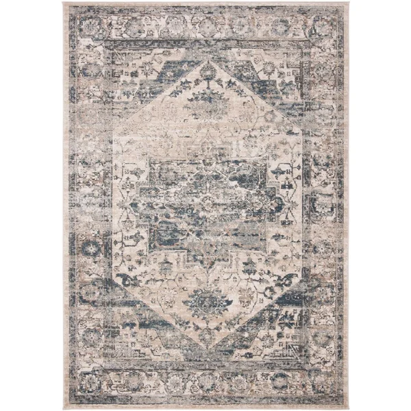 Safavieh Oregon Rug Collection ORE868A - Ivory - Blue - 4& x 6&