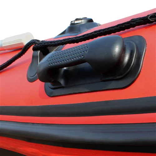 Aleko 10.5ft Inflatable Fishing Boat with Air FLOOR, Red and Black