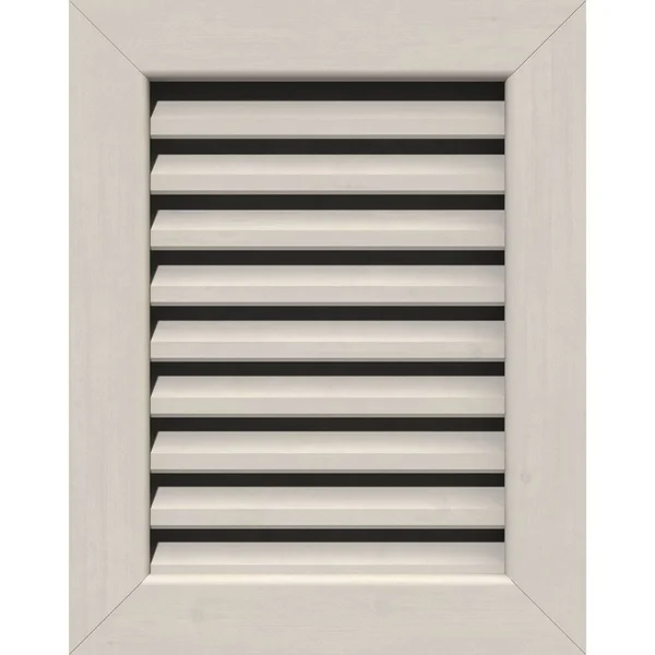 Ekena Millwork GVWVE34X1601SFPPI 34x22W x 16x22H Vertical Gable Vent (39x22W x 21x22H Frame Size): Primed, Functional, Smooth Pi