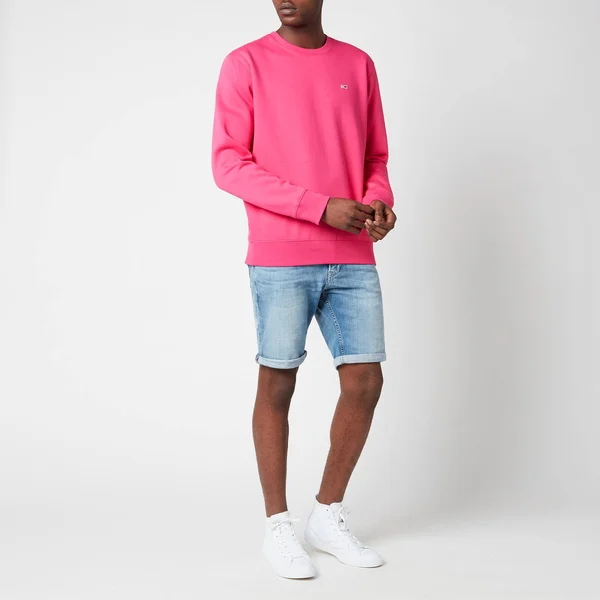 Tommy Hilfiger Regular Fit Fleece Crewneck Sweatshirt - Pink