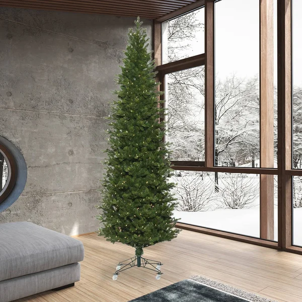 Vickerman 9& x 40x22 Eagle Frasier Slim Artificial Christmas Tree - Warm White Dura-Lit LED Lights