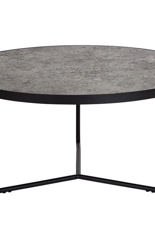 Flash Furniture Providence Collection 31.5 inch Round Coffee Table in Concrete Finish - Size: 31.5 W x 31.5 D x 15.5 H, Gray