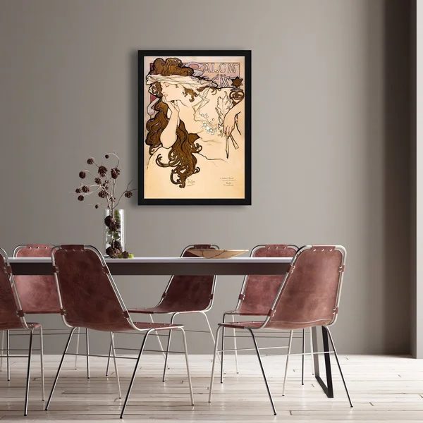 18x22x23x22 Salon des Cent Poster by Alphonse Mucha Framed Wall Art Multi-Color - BH58757p114-1419