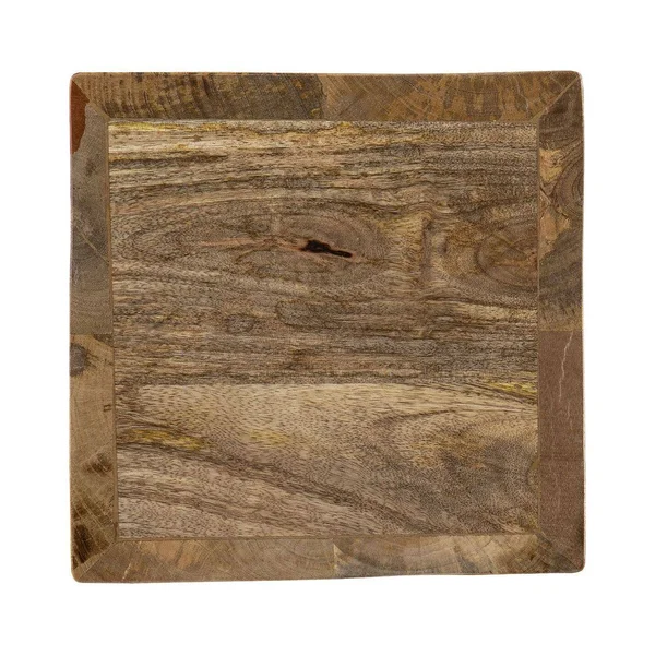 17.75x22 Brown and Bronze Contemporary Square Accent Side Table
