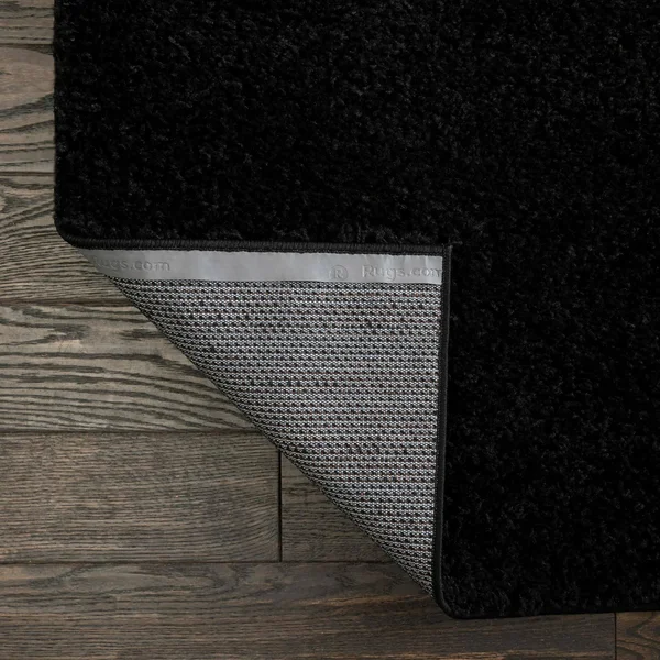 Unique Loom Everyday Solid Shag Area Rug (Black - 8& 0 x 10& 0)