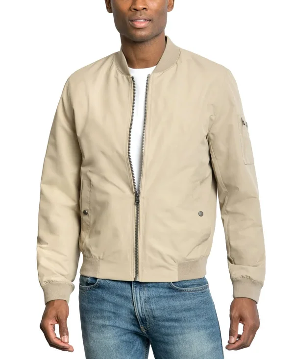 Michael Kors Men's Bomber Jacket, Created for Macy&s - Khaki