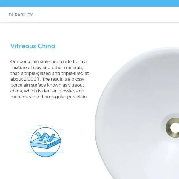 Mr Direct O1815-Bisque Overmount Porcelain Bathroom Sink Ensemble, Antique Bronze Pop-Up Drain