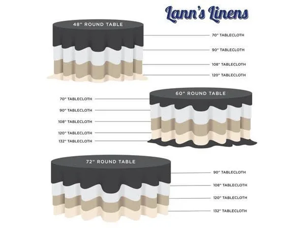 Lann&s Linens - 108x22 Round Premium Tablecloth for Wedding/Banquet/Restaurant - Polyester Fabric Table Cloth - Baby Blue