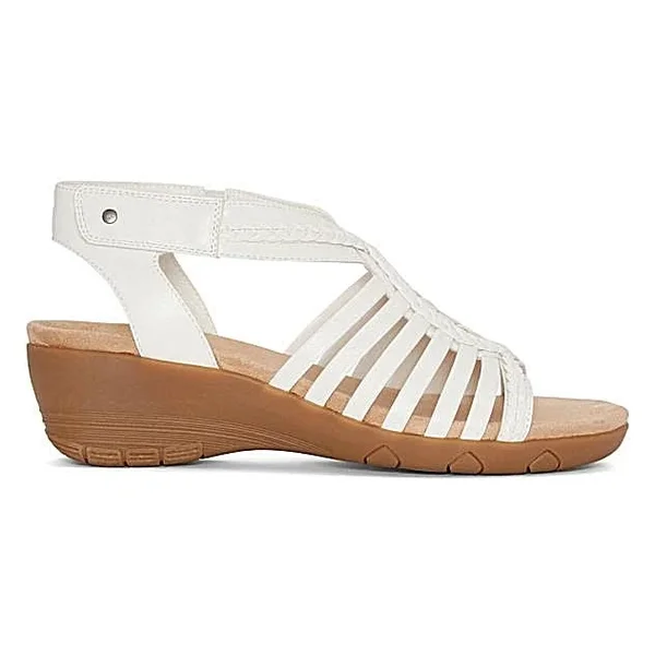 Yuu Heidi Womens Strap Sandals, 10 Medium, White