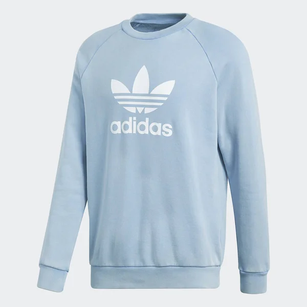 Adidas Originals Men's Trefoil Crew Sweatshirt - Blue, Size: XL