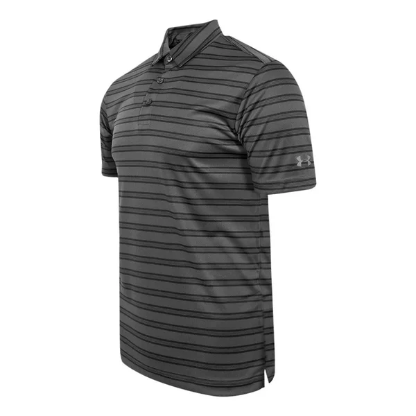 Under Armour Men's Tech Stripe Polo Graphite, M
