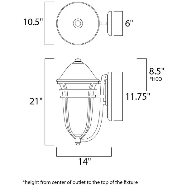 Maxim 84104WPAT Westport DC EE 1-Light Outdoor Wall - Artesian Bronze