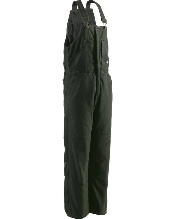 Berne B377 Original Washed Insulated Bib Overall Olive 3XL Short