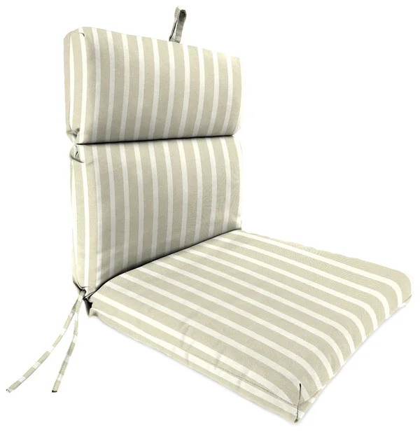 Outdoor French Edge Dining Chair Cushion- Sunbrella Cast Mist Glen Raven - Jordan Manufacturing 9502PK1-5112H