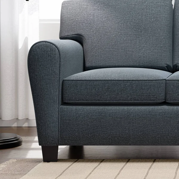 Brookside Abby Rolled Arm Loveseat Navy