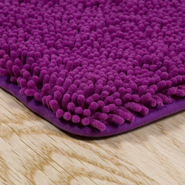 Windsor Home 2-Piece Memory Foam Shag Bath Mat - Burgundy