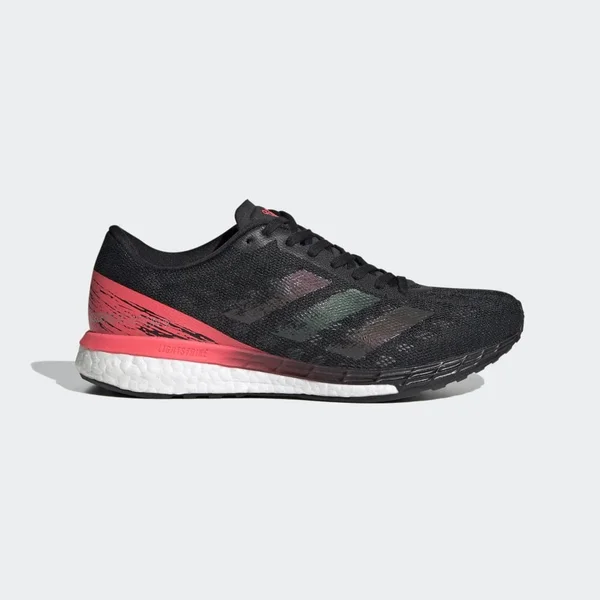 Adidas Adizero Boston 9 Shoes - Women's - Core Black - Signal Pink - 6