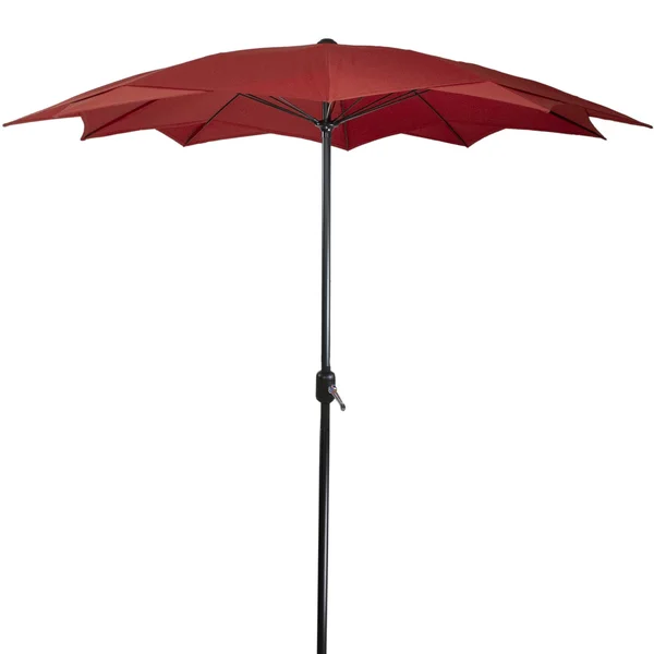 8.85ft Outdoor Patio Lotus Umbrella with Hand Crank - Terracotta