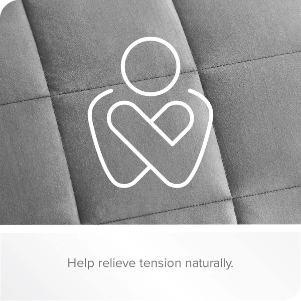 Bare Home Weighted Sensory Blanket - 48x72 - 15lb - Cotton Light Grey