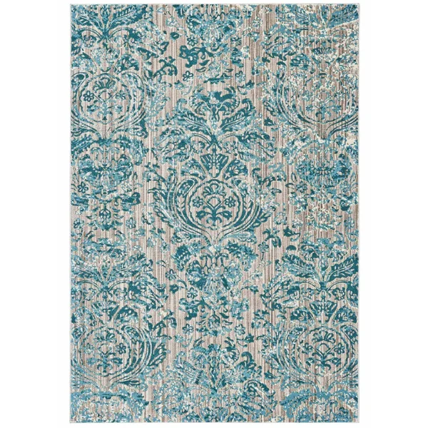 Feizy Keats 3475F Aqua 6&7x22 x 9&6x22 Area Rug