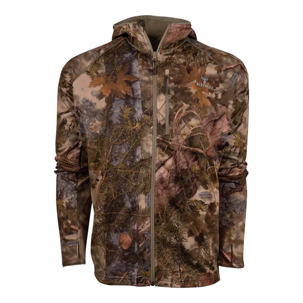 Hunter Full-Zip Fleece Hoodie - King&s Camo Mountain Shadow, 4XL