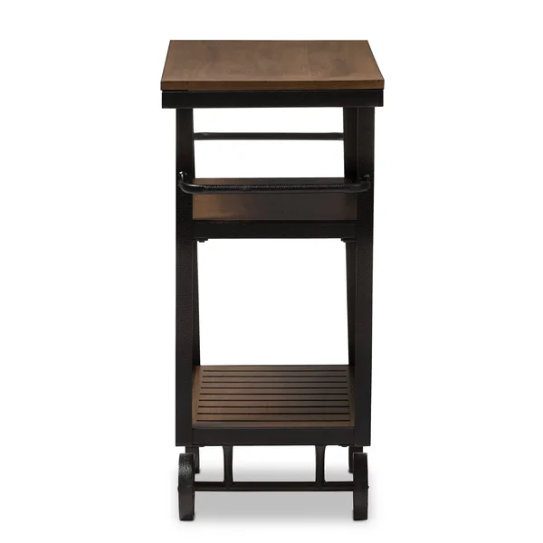 Carbon Loft Berliner Industrial Black/ Brown Cart (Brown - Metal/Wood)