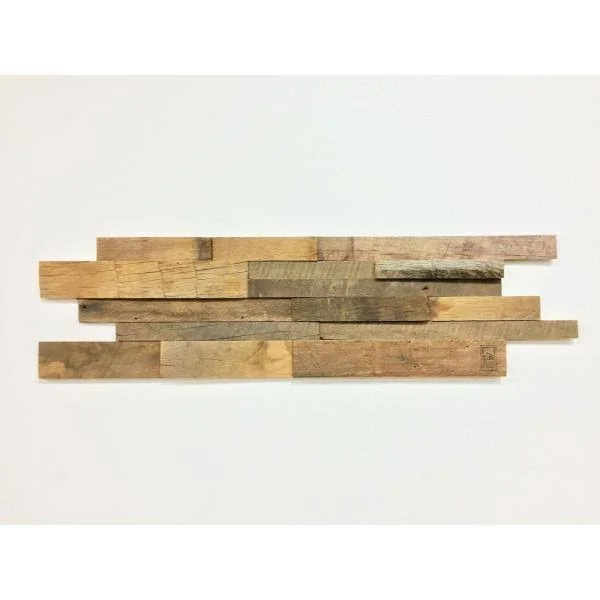 The Vintage Wood Floor Company 1 in. x 39.5 in. x 11.5 in. Reclaimed Natural American Barn Wood Wall PANEL, Brown