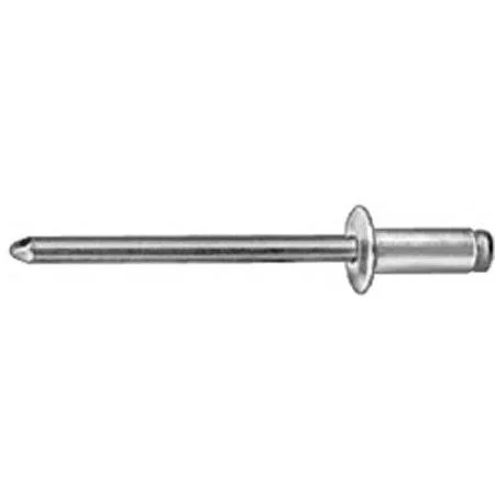 Auveco 3/16 inch Aluminum/Steel Panel Blind Rivets 1/16 inch - 1/8 inch Grip (500) Dome