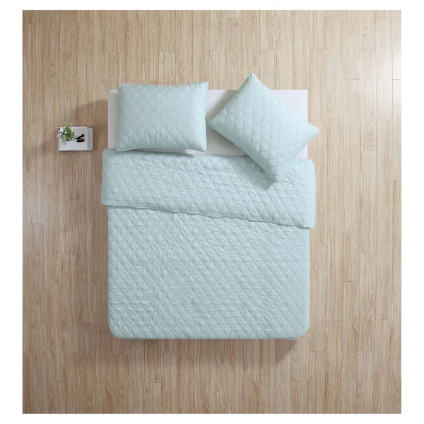 VCNY Home Buckingham Quilted Diamond Coverlet Set - Aqua, Twin XL
