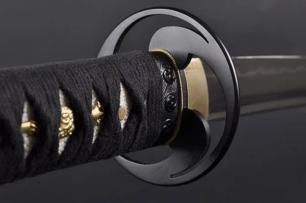 Handmade Sword - Fully Functional Samurai Katana Sword, 1045 Carbon Steel, Hand Forged Clay Tempered, Full Tang, Sharp, Tomoe Cr