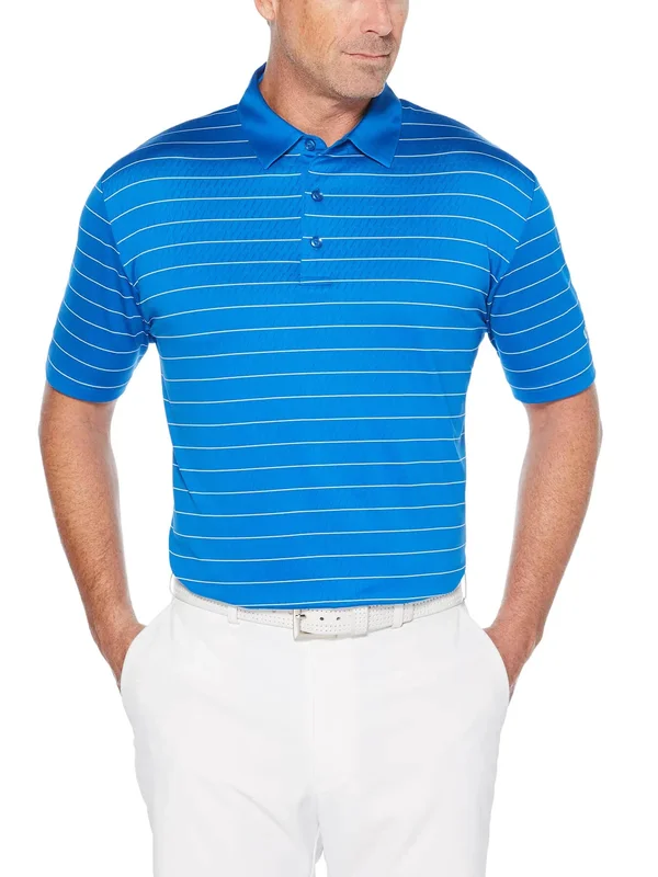 Callaway Men's Ventilated Stripe Golf Polo, XXXL, Blue