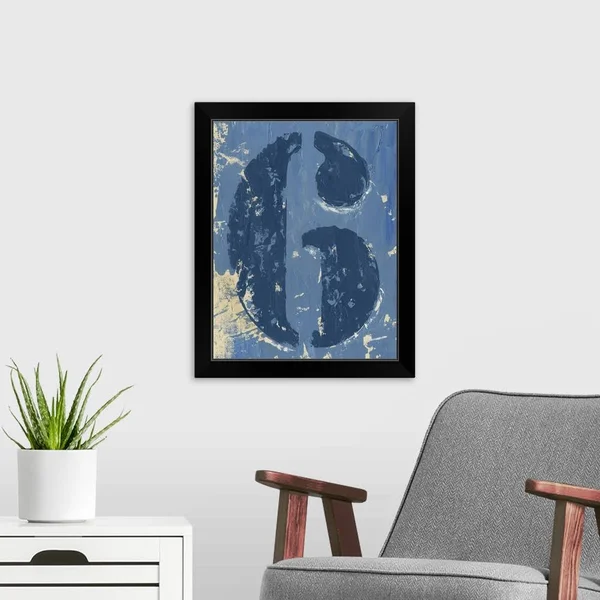 Vintage Numbers VI - Black Framed Wall Art, 16x20, Great Big Canvas