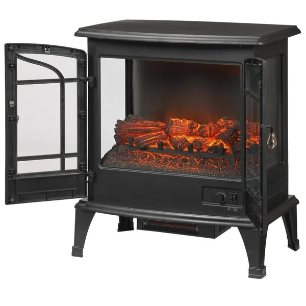 Legacy 1, 000 Sq. ft. Panoramic Infrared Electric Stove in Black