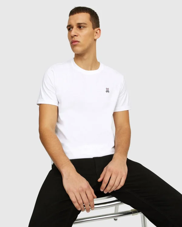 Psycho Bunny Classic Crew Neck T Shirt White