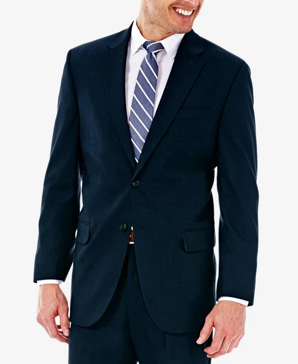 J.M. Haggar Premium Stretch Classic Fit Suit Jacket - 42 Long, Blue