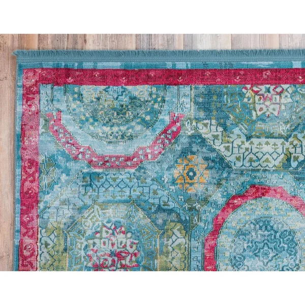 Unique Loom Coppelia Baracoa Area Rug - 5& 5 x 8& (Turquoise)