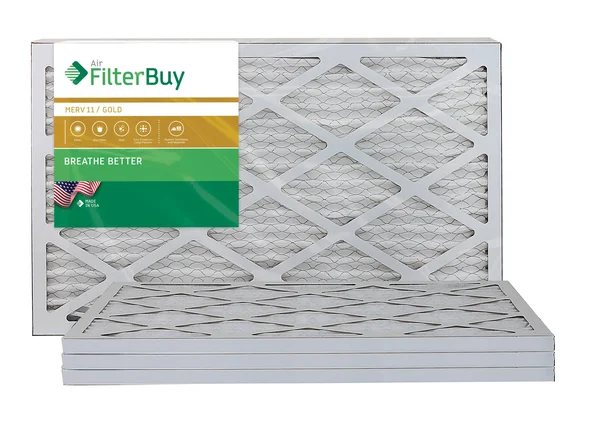 17x22x1 MERV 11 Pleated Air Filter (Pack of 4 Filters)