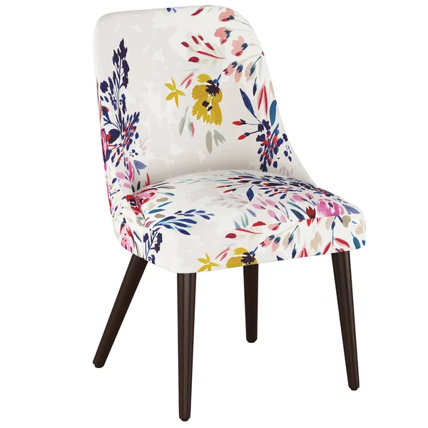 Jeanne Rounded Back Dining Chair Multi Floral - Skyline Furniture