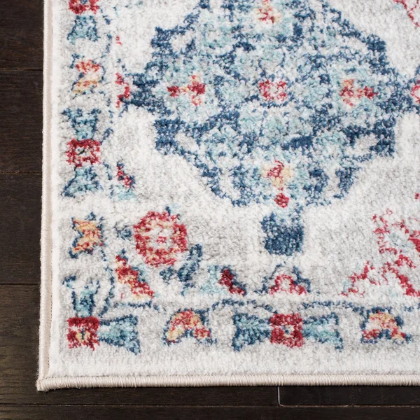 Safavieh Brentwood BNT815A 6&7x22 x 6&7x22 Round Cream, Blue Area Rug