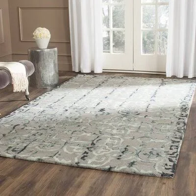 Ophelia & Co. Kinder Hand-Tufted Gray/Charcoal Area Rug