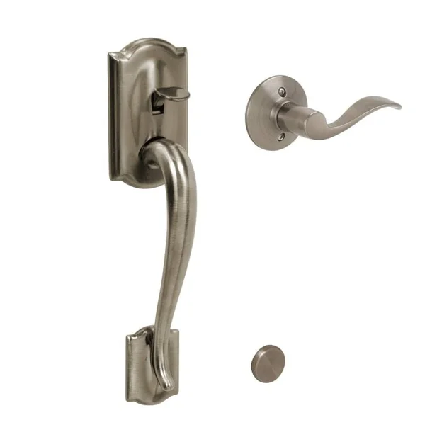Schlage Camelot Handleset for Electronic Keypad Antique Nickel