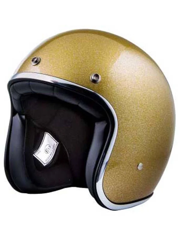 Stormer Spangle Gold Pearl Motorcycle Open Face Helmet, 2019