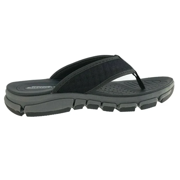 Skechers Men's Relaxed Fit Ridgewell Sandgo Flip Flop, Black