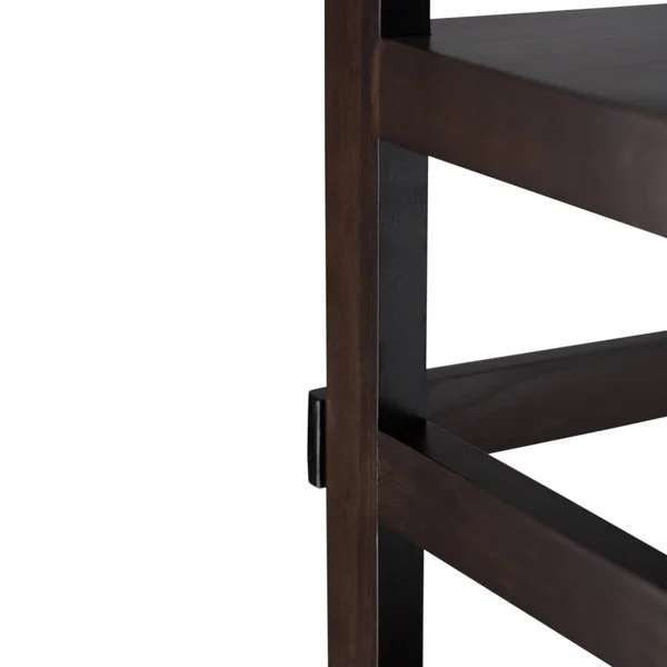 Wyndenhall Normandy Solid Wood 63 inch x 30 inch Rustic Ladder Shelf Bookcase - 30x22W x 15.9x22d x 63x22H - 30x22W x 15.9x22d x