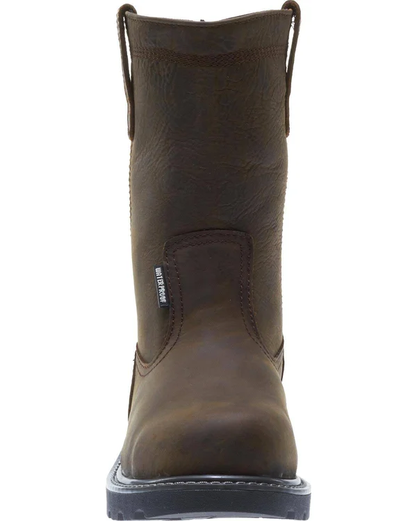 Men's Wolverine Floorhand Wellington Steel Toe Work Boot - Dark Brown - Size 8.5