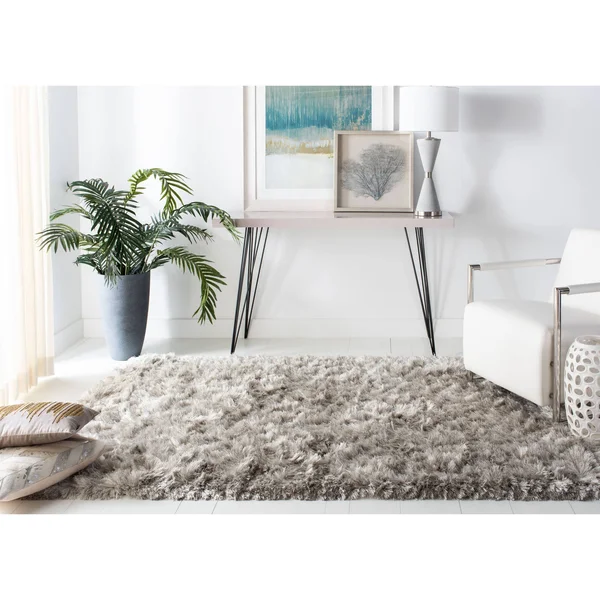 Safavieh Ocean Shag 101 Area Rug, Light Grey, 10& x 14& Rectangle