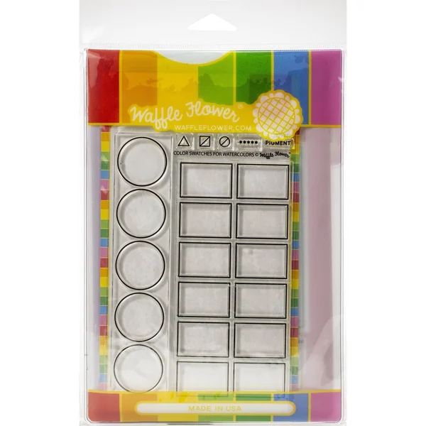 Waffle Flower Stamp & Die Set Watercolor Swatches